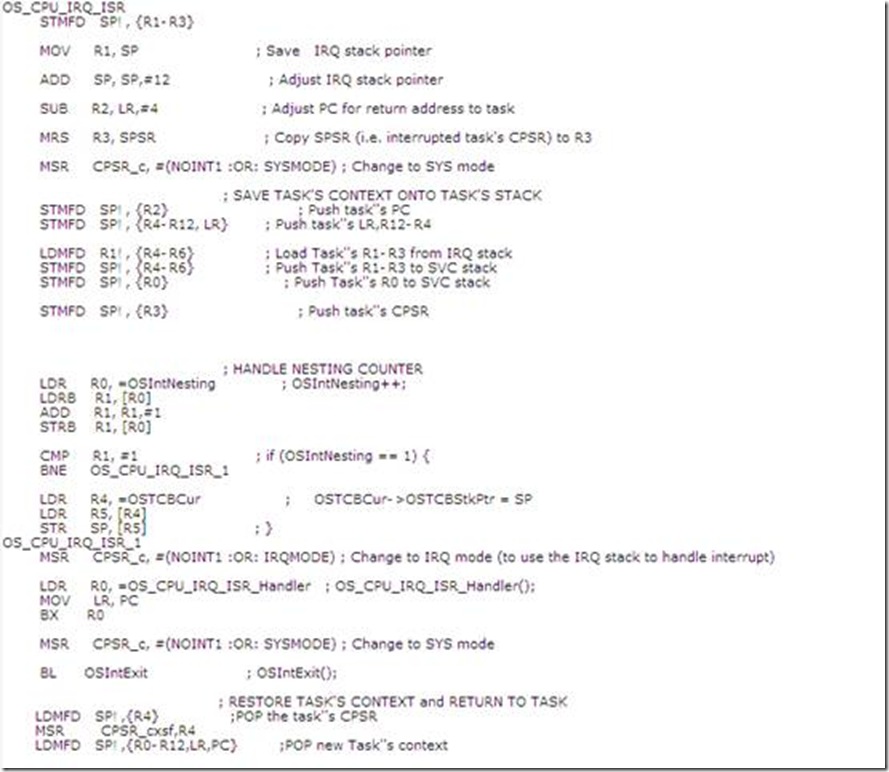 UCOS-II OS_CPU_IRQ_ISR函数移植单片机-无刷电机单片机365